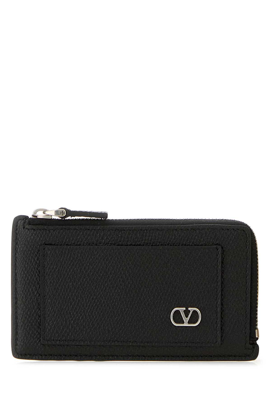 Valentino Garavani Purse Leather card holder in black