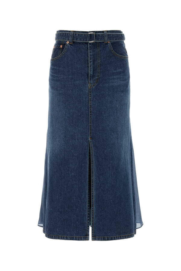Sacai Skirt Exterior: 100% Cotton skirt in blue