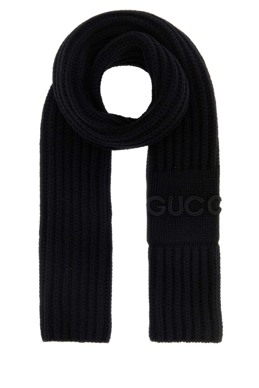 Gucci Blancharf Wool/Cashmere scarf in black
