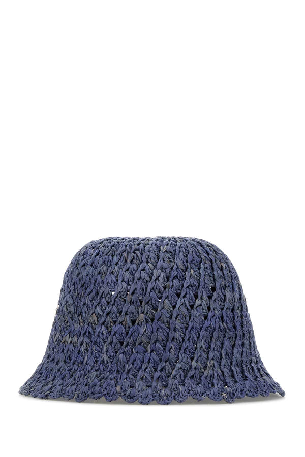 Helen Kaminski Raffia 100% Raffia bucket hat in blue