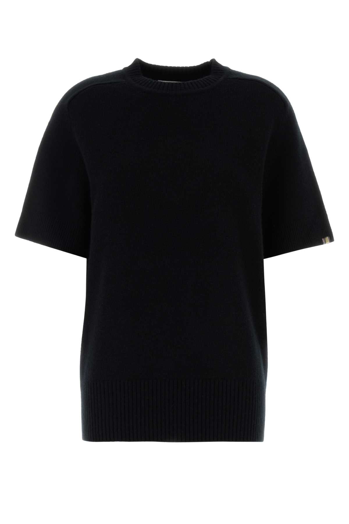 Black Stretch Cashmere Blend Scott Sweater Raven Maglieria