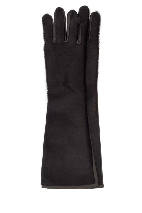 Loulou De Saison Calfskin 100% Leather gloves in brown