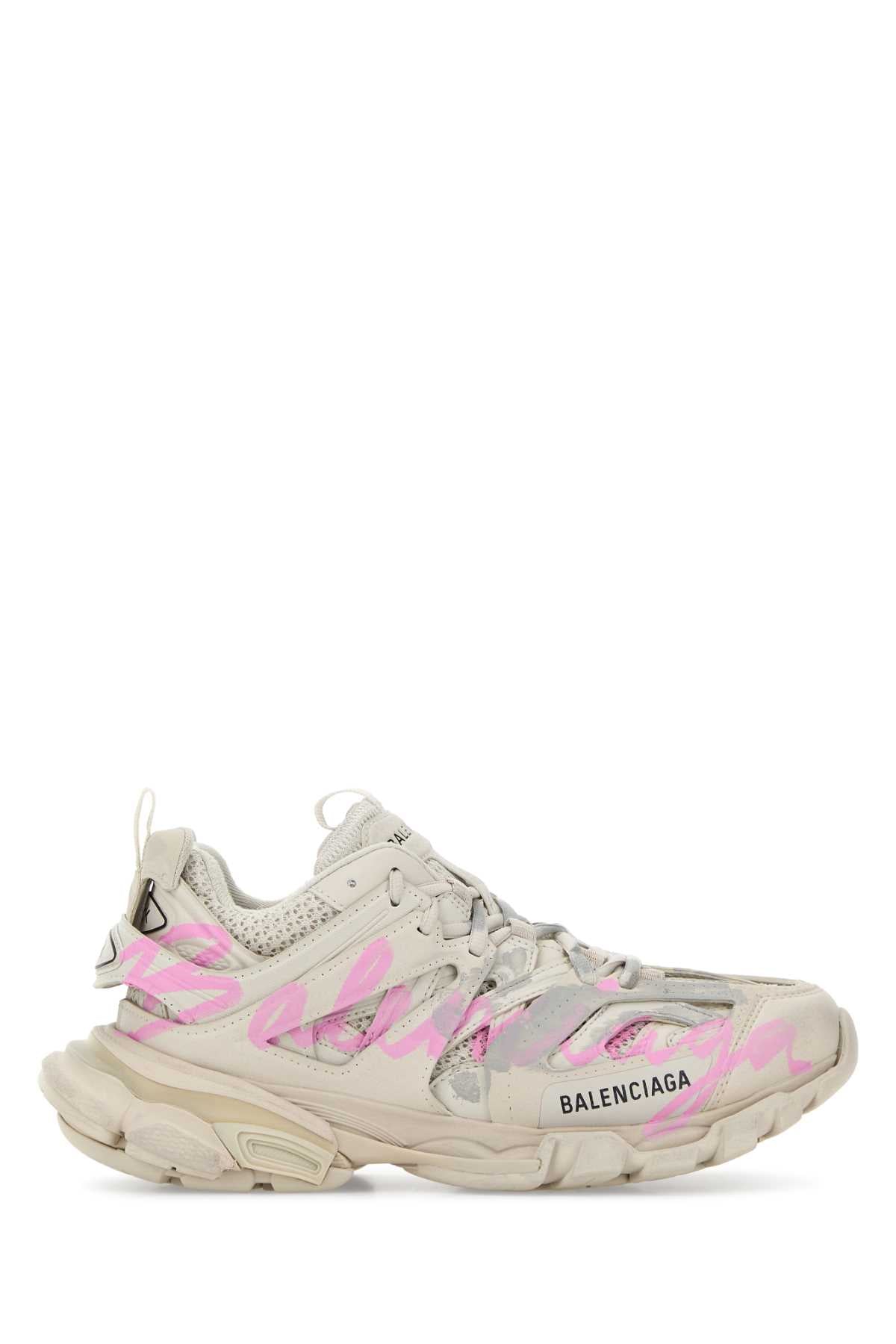 Beige / Pink T Polyurethane Polyester Sneaker
