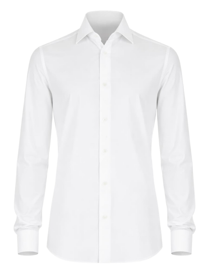 Shirt With French Collar White Cotton
