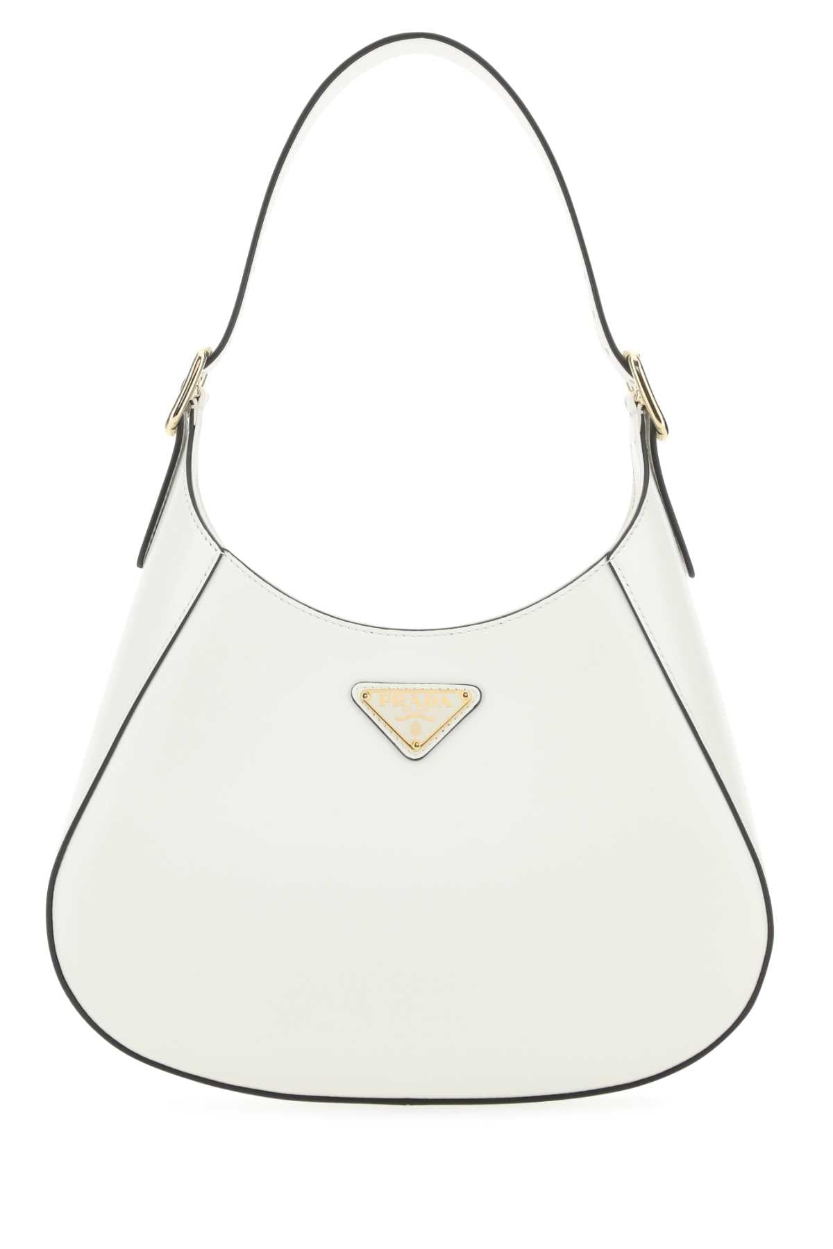 White Leather Cleo Shoulder Bag Vitello Borse A Mano