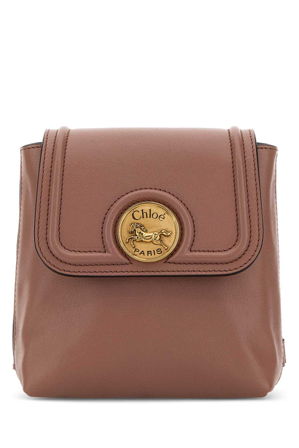 Chloé 100% leather (domestic Asian water buffalo) with 55% cotton backpack in brown