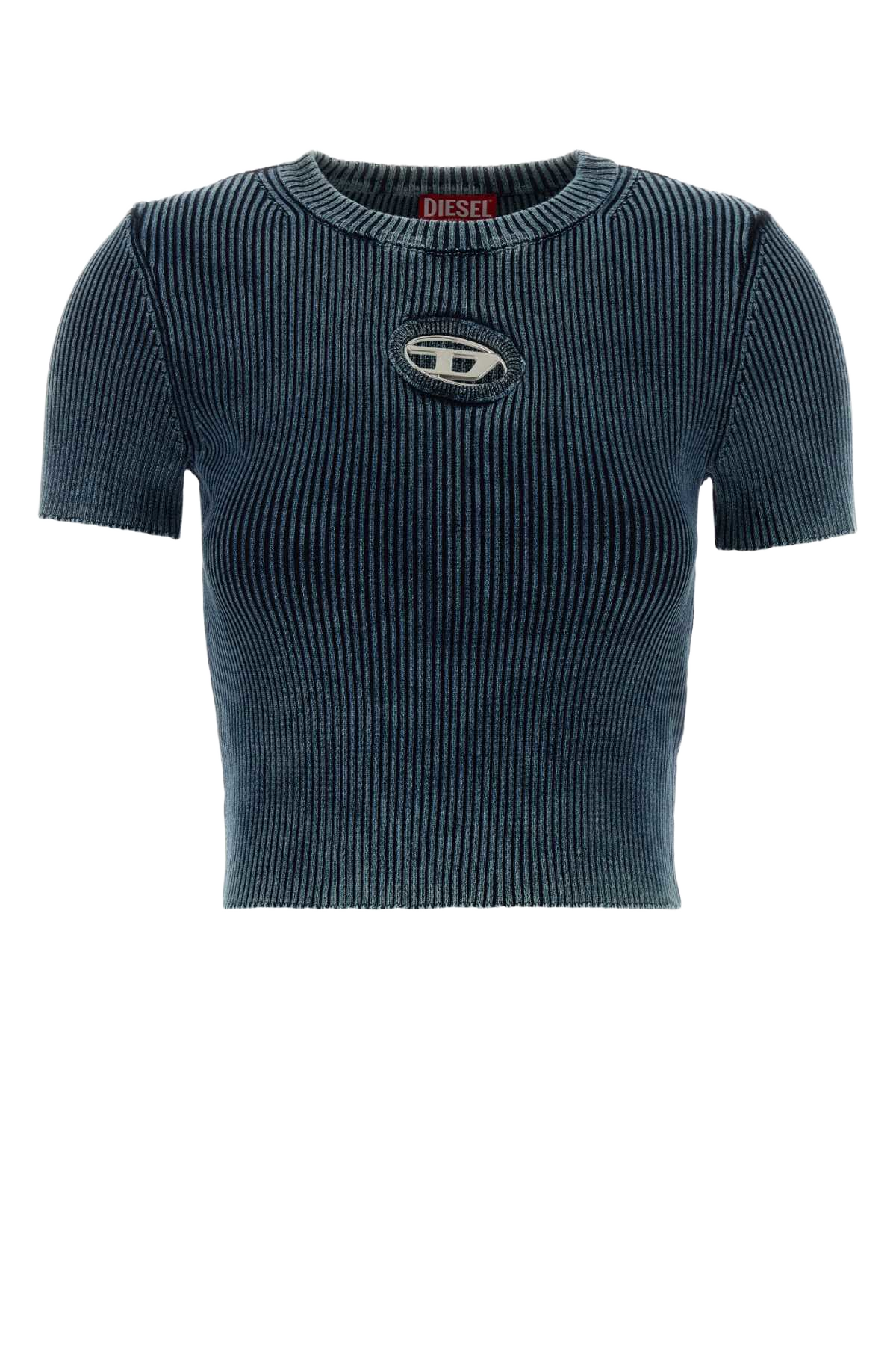 Denim Blue Cotton M-Anchor T-Shirt 8at