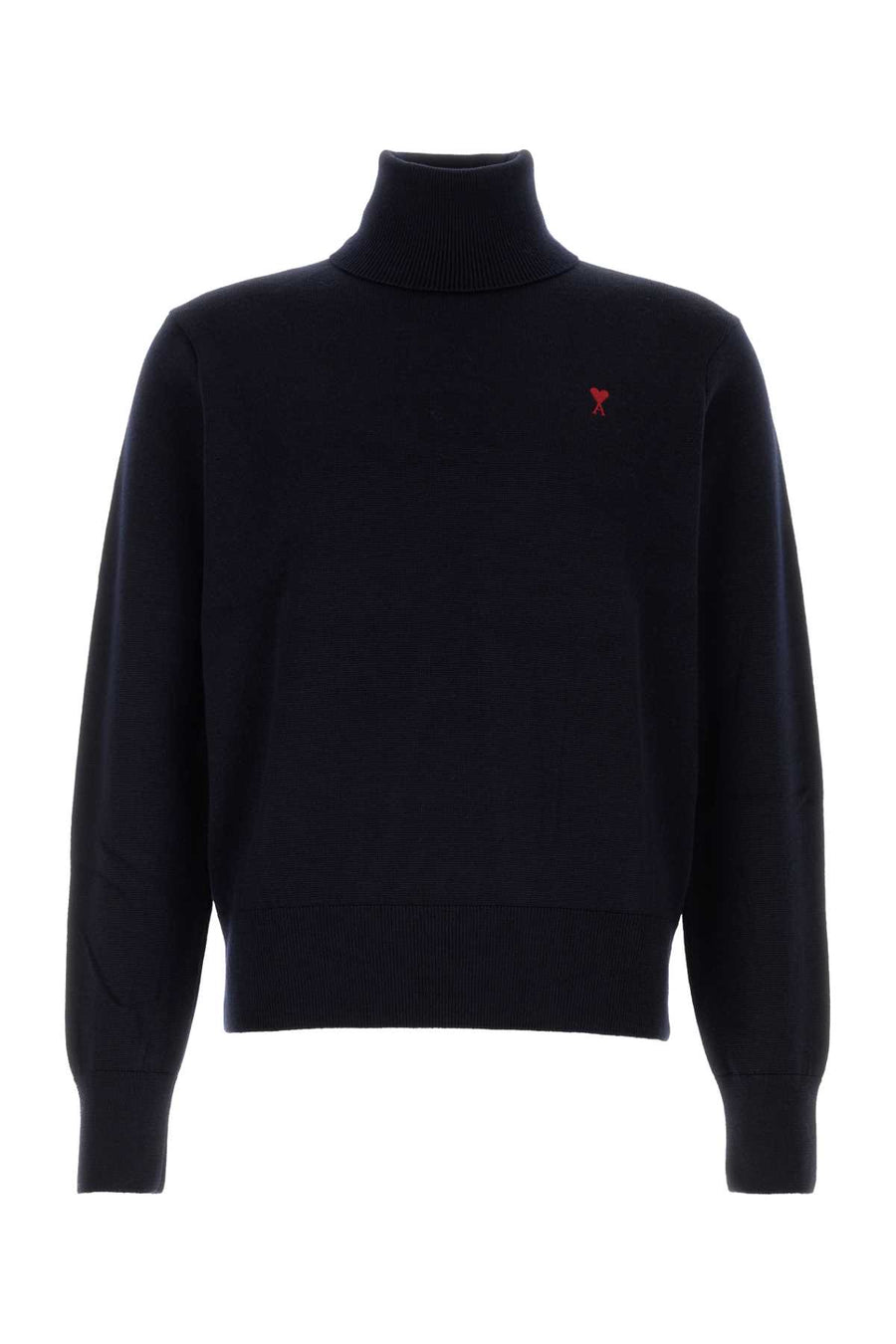 AMI Paris 100% Merino wool sweater in navy
