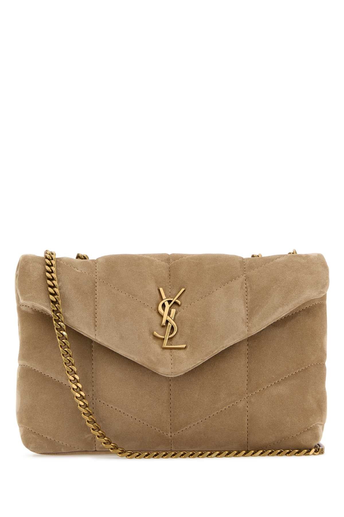 Beige Suede Puffer Toy Crossbody Bag Clearbeige Borse A Tracolla