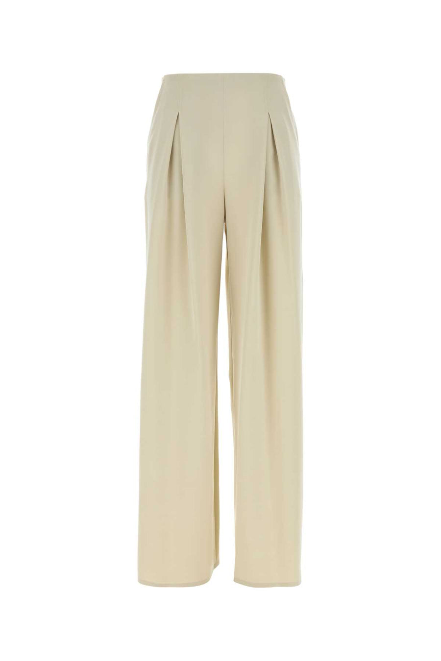 Max Mara 91% Silk trousers in beige