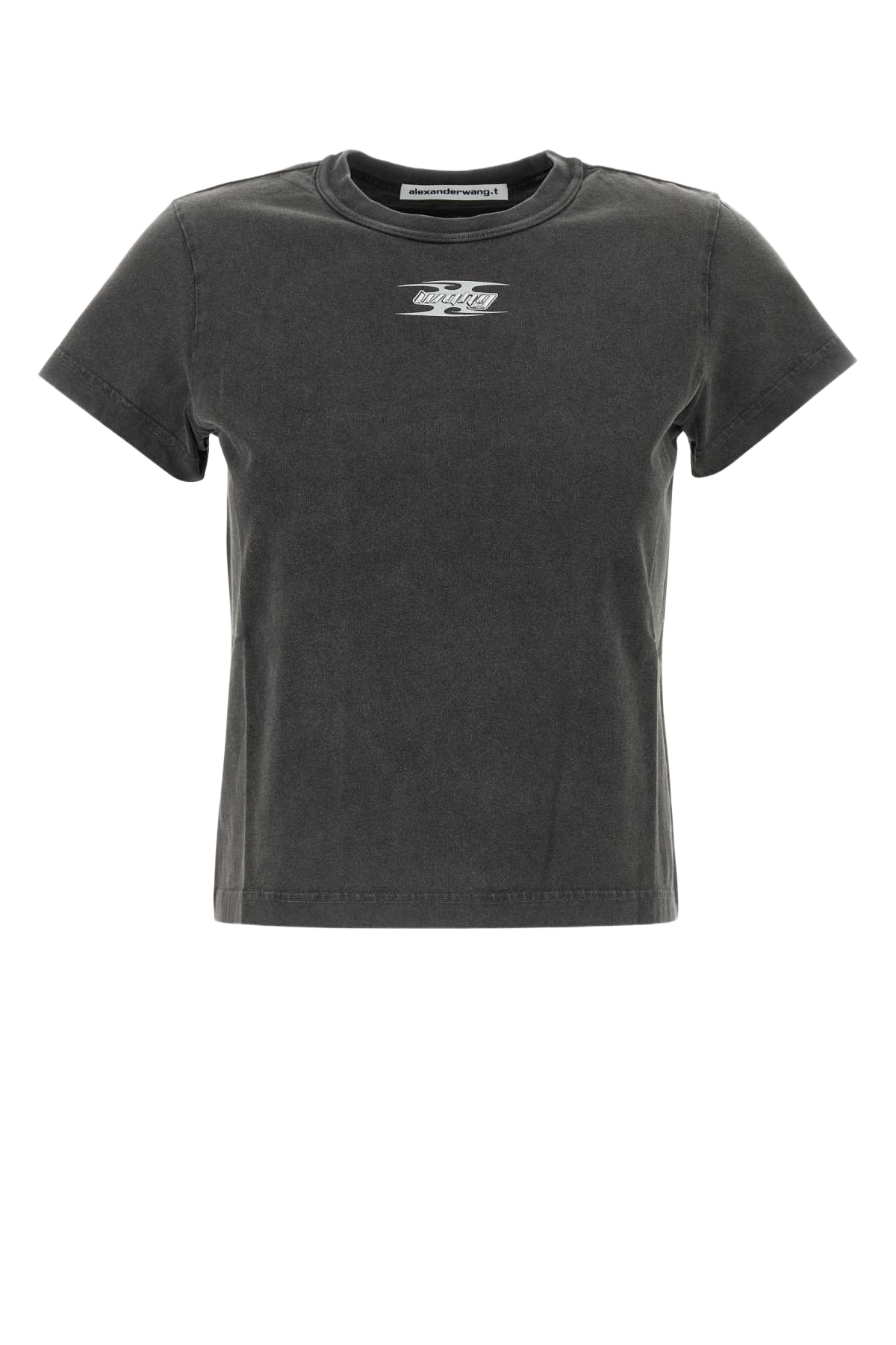 Dark Grey Cotton T-Shirt Washedcedar Exterior