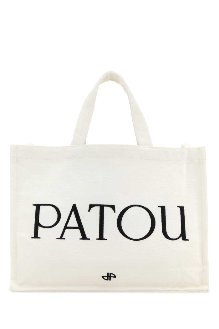 White Canvas Shopping Bag Exterior: Cotton Borse A Mano