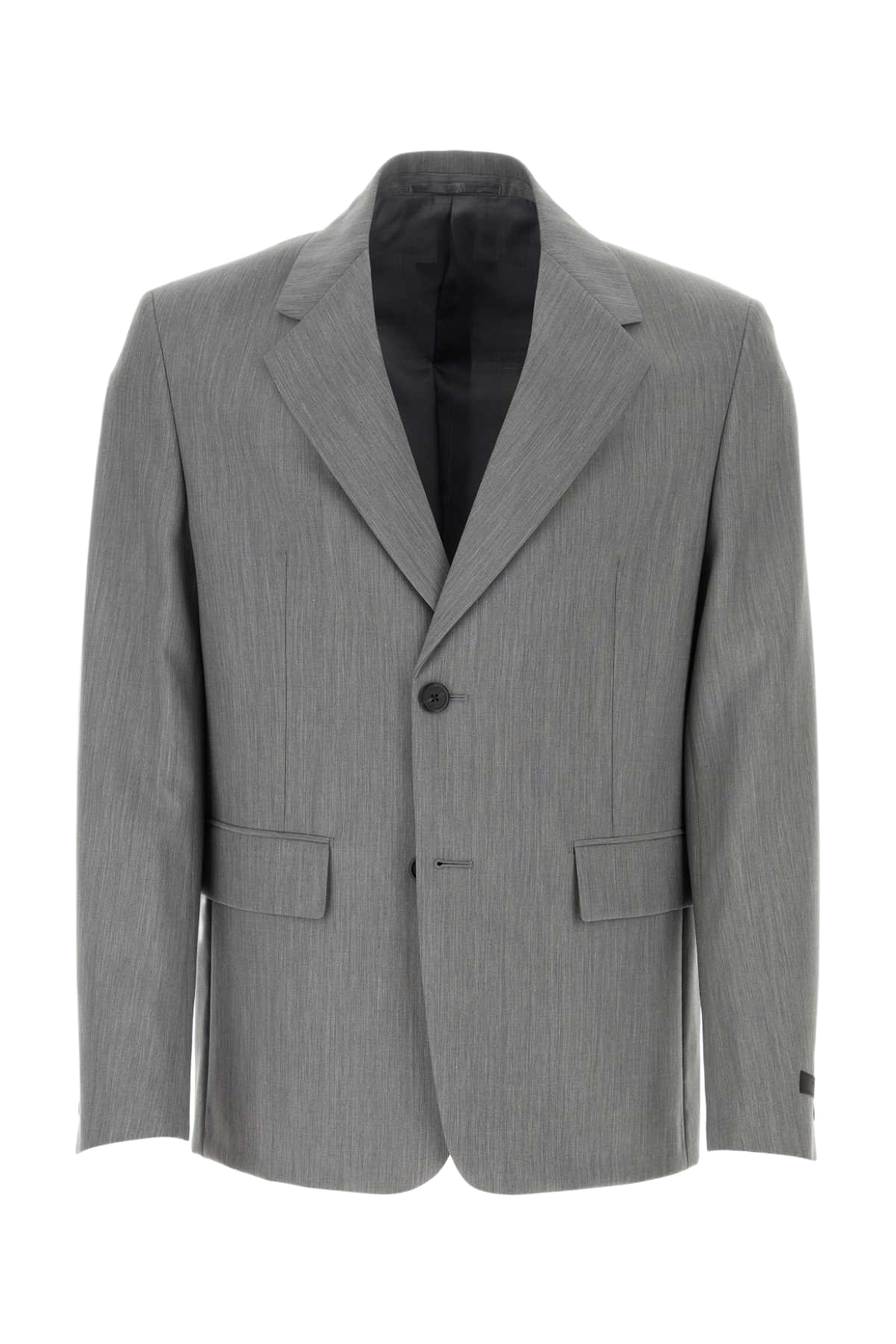 Melange Grey Wool Blend Blazer Grigio Wmwv Giacche E Gilet