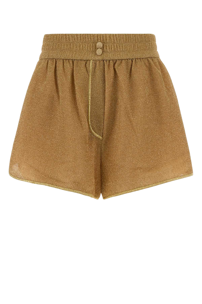 Gold Nylon Blend Shorts Costumi Da Bagno