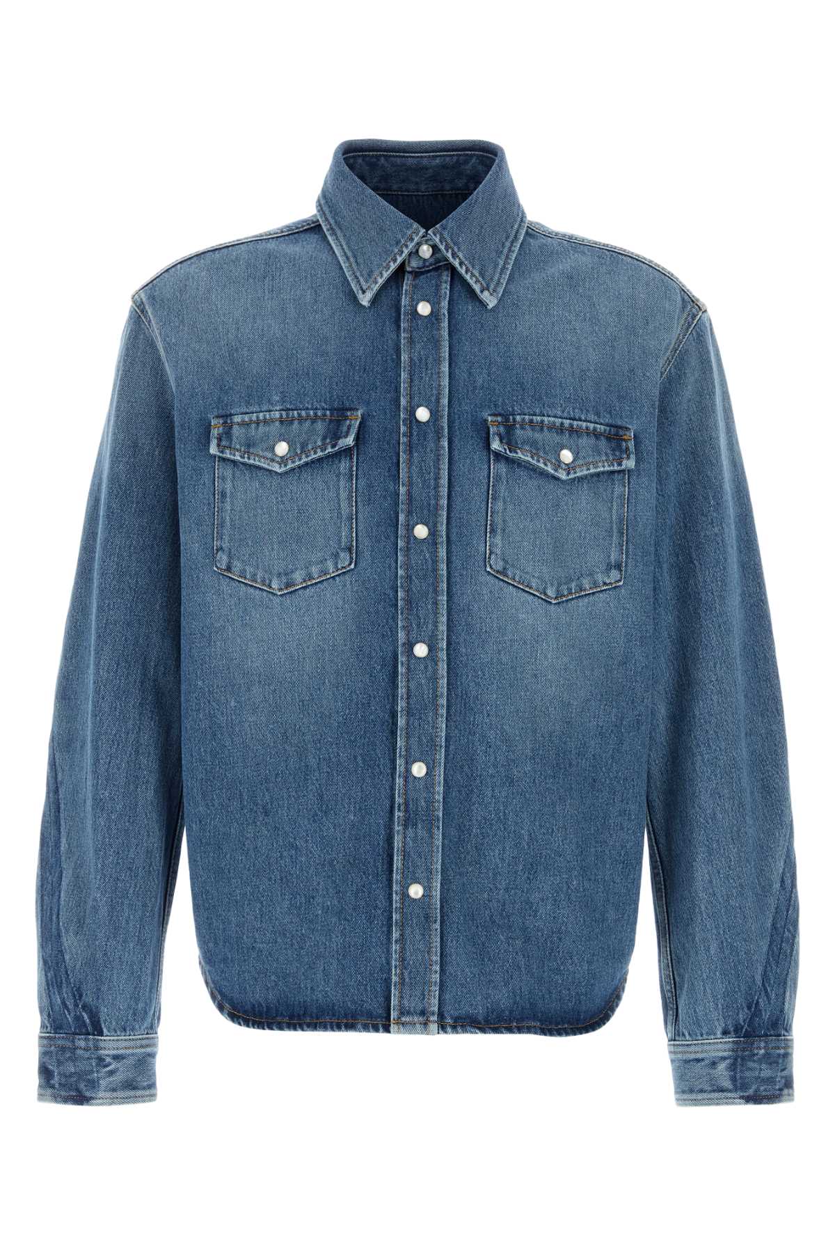 Denim Shirt Mediumblue Exterior: Cotton Camicie