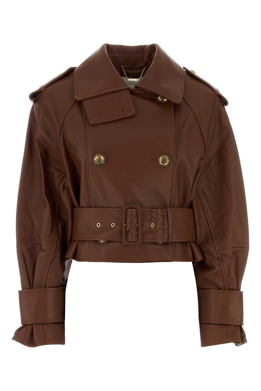 Zimmermann Exterior: 100% Leather; Lining: 75% Viscose trench coat in brown
