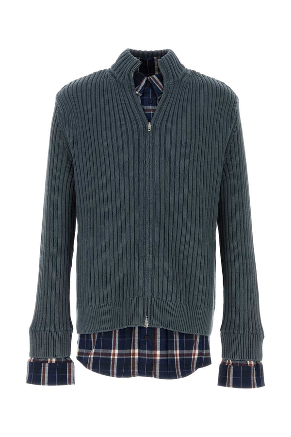 Balenciaga Sweater Cotton 100% cardigan in blue