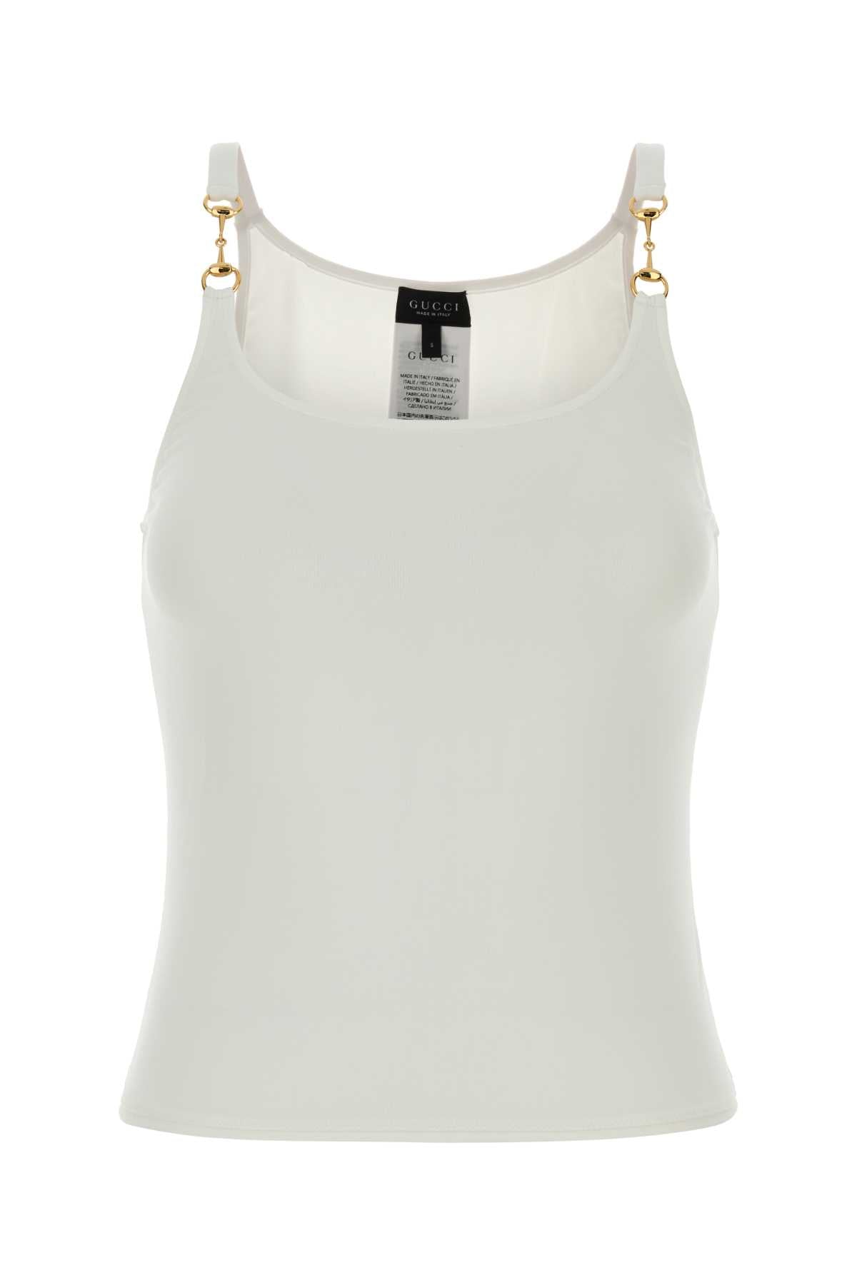 White Exterior: Viscose Elastane Maglie