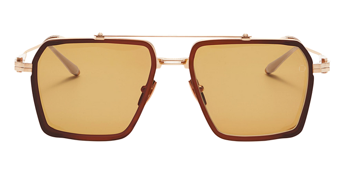 Tiros - Brushed White Gold Light Havana Titanium Sunglasses