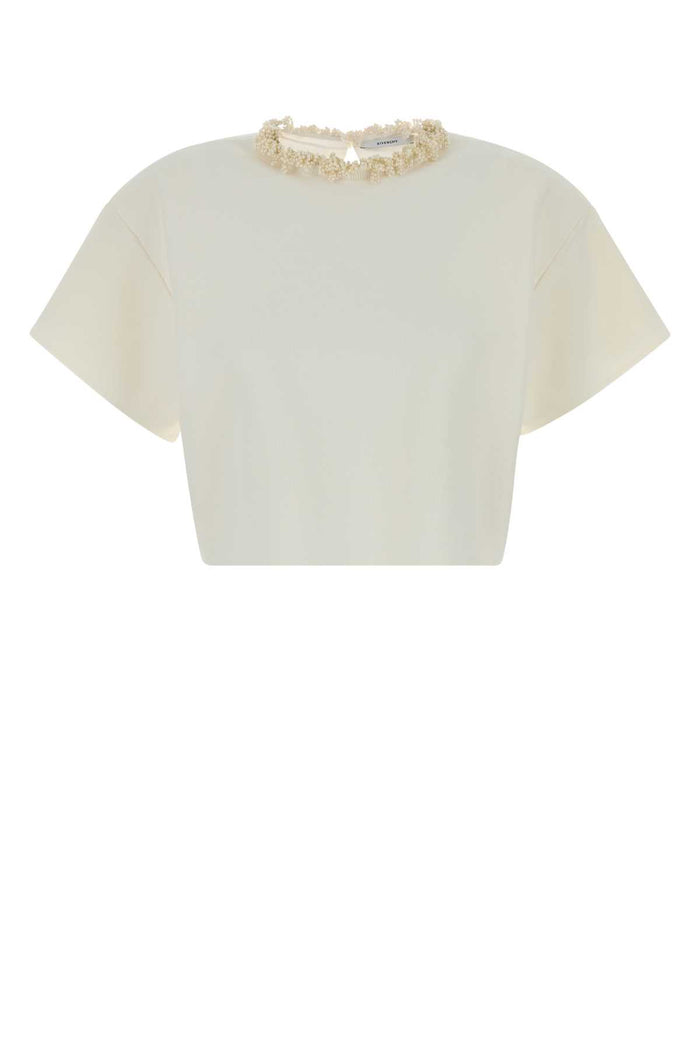 Ivory Exterior: Viscose Polyester Maglie