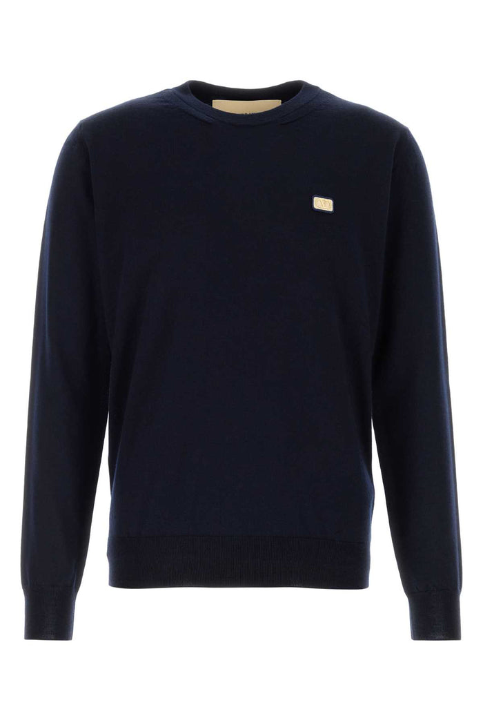 Navy Virgin Wool Maglie