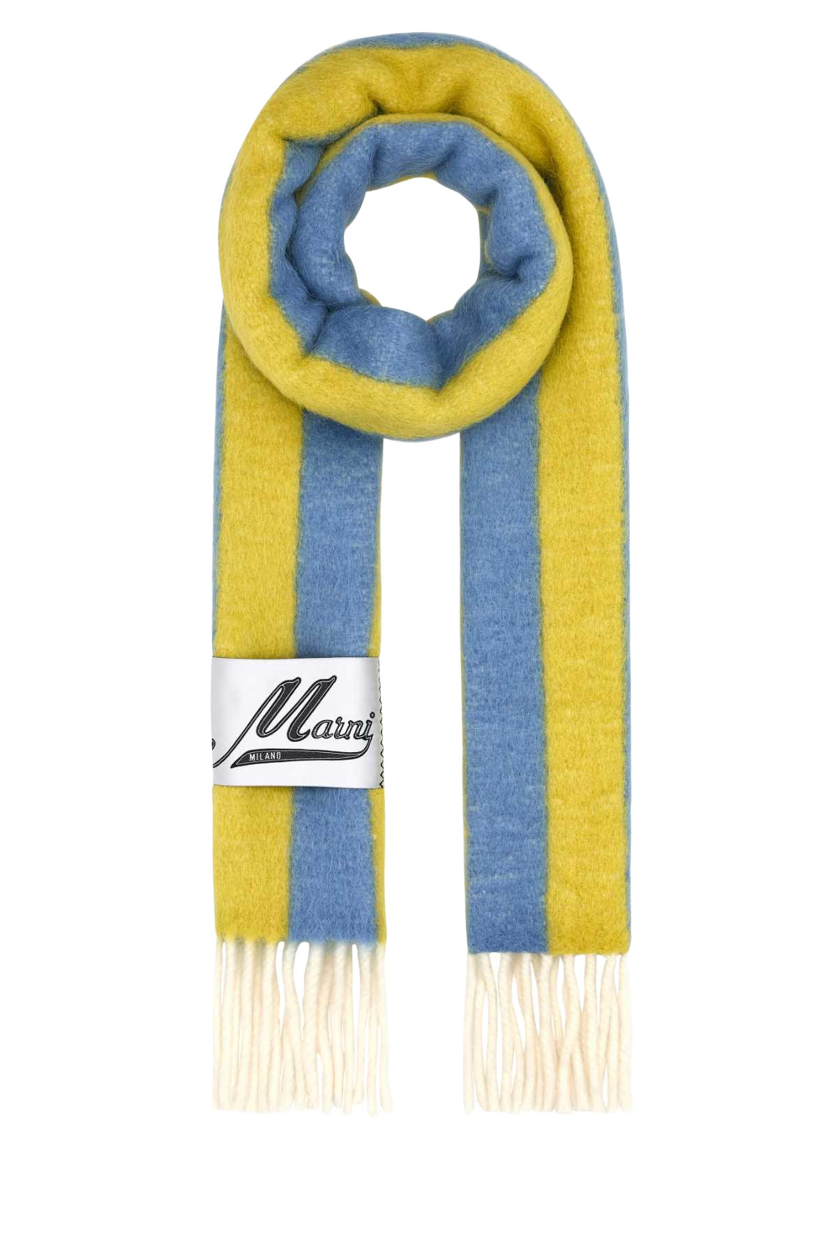 Embroidered Wool Blend Scarf Bluelilac Sciarpe E Foulard