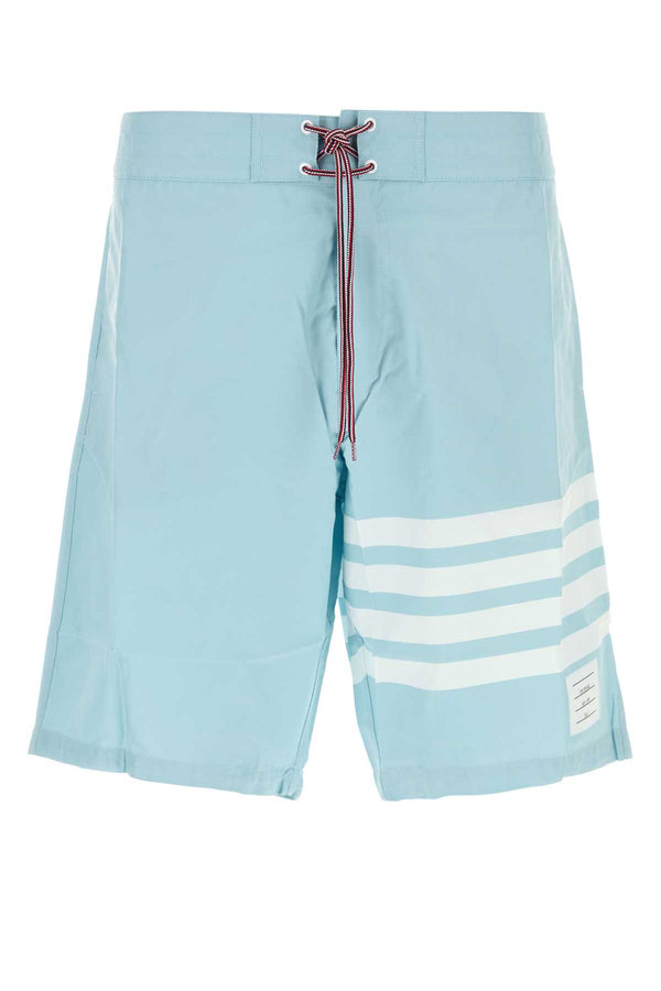 Thom Browne Bagno Exterior: 94% Nylon swim shorts in blue