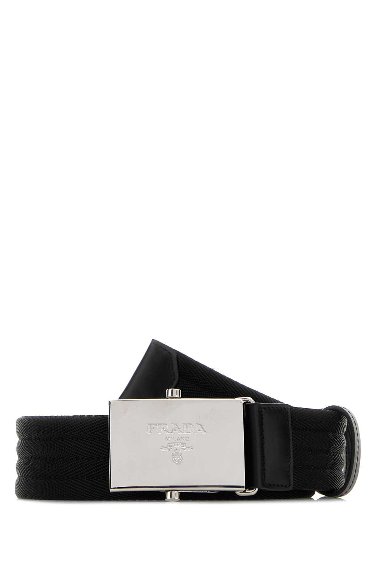 Black Fabric Belt Nero Cinture