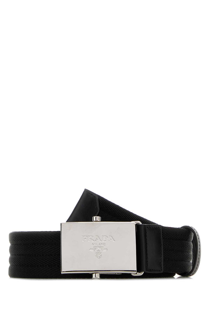 Black Fabric Belt Nero Cinture