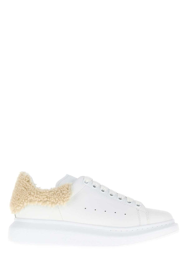 Alexander McQueen Calf skin sneaker in white