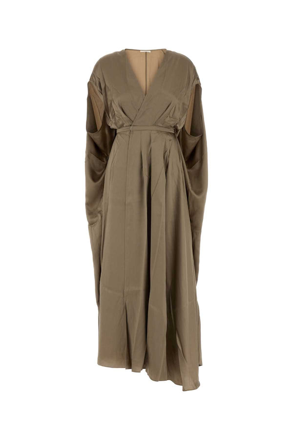 Italist Back 100% Silk dress in beige