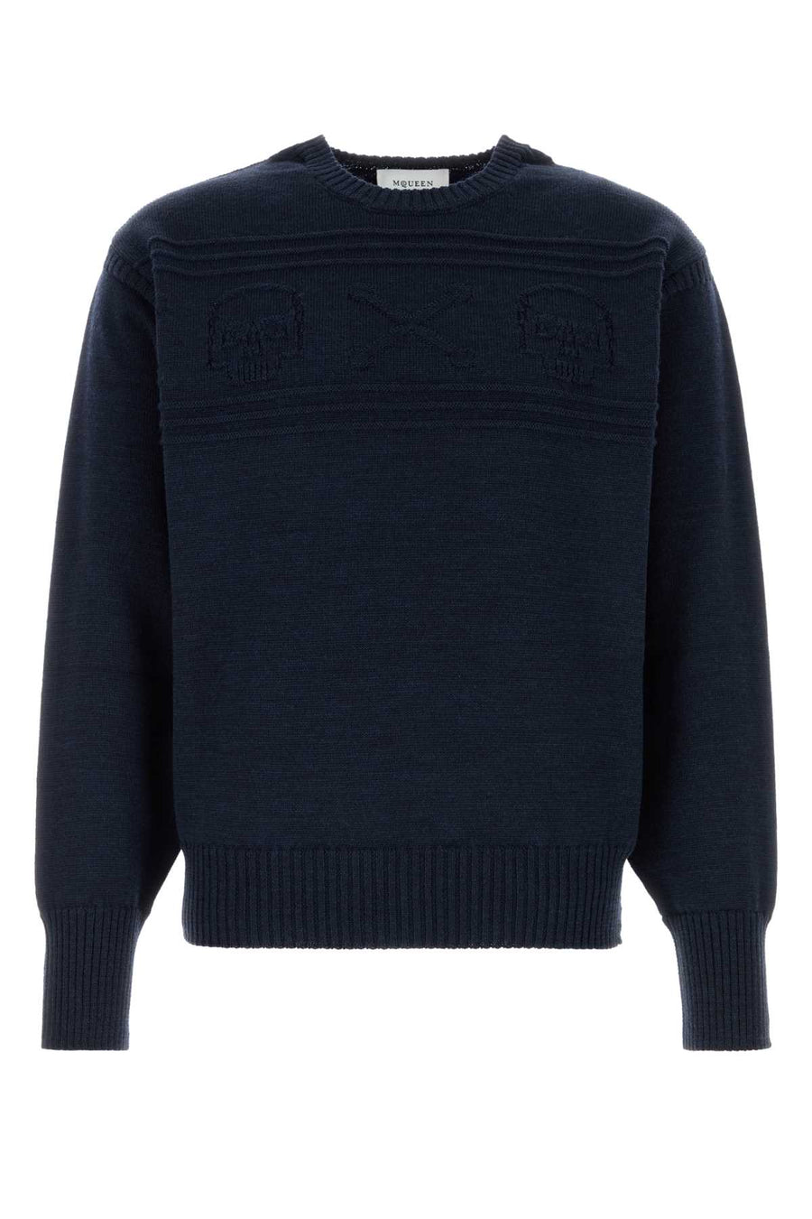Alexander McQueen 100% Wool sweater in navy