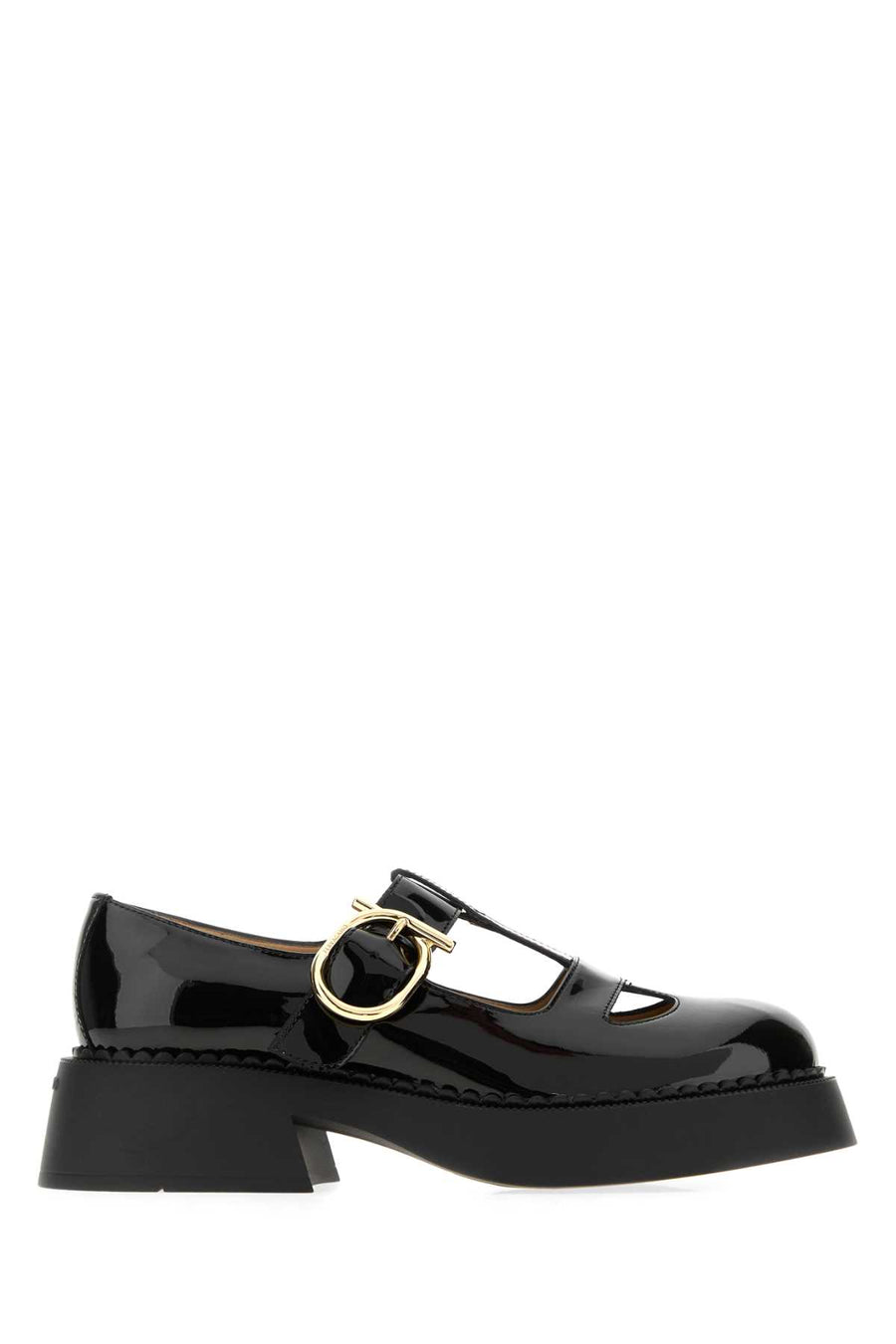 Ferragamo Nerobiscotto Upper: 100% Bos Taurus mary-jane in black