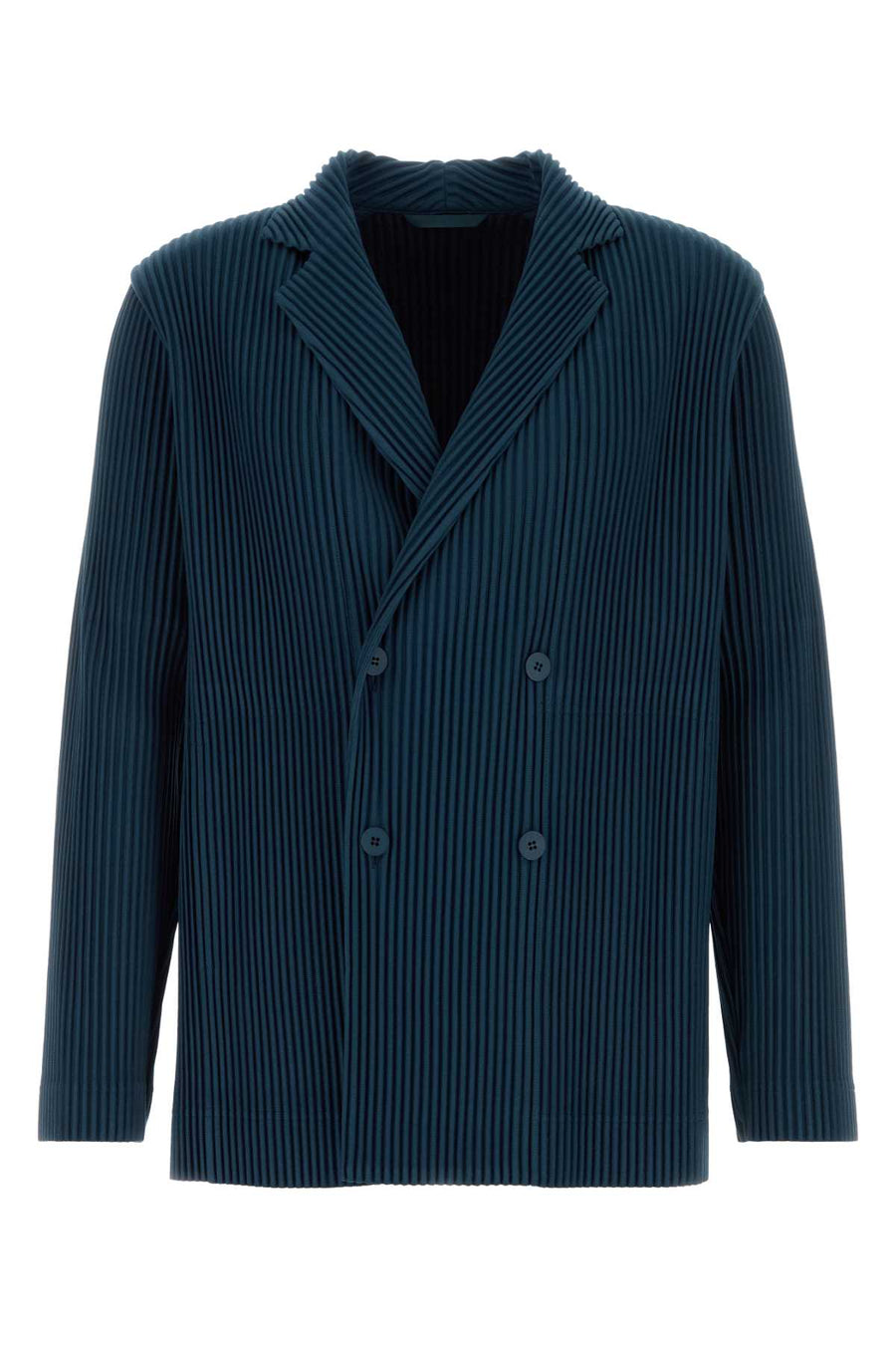 Homme Plisse' Issey Miyake Pleats Exterior: 100% Polyester. Lining: 100% Polyester blazer in navy