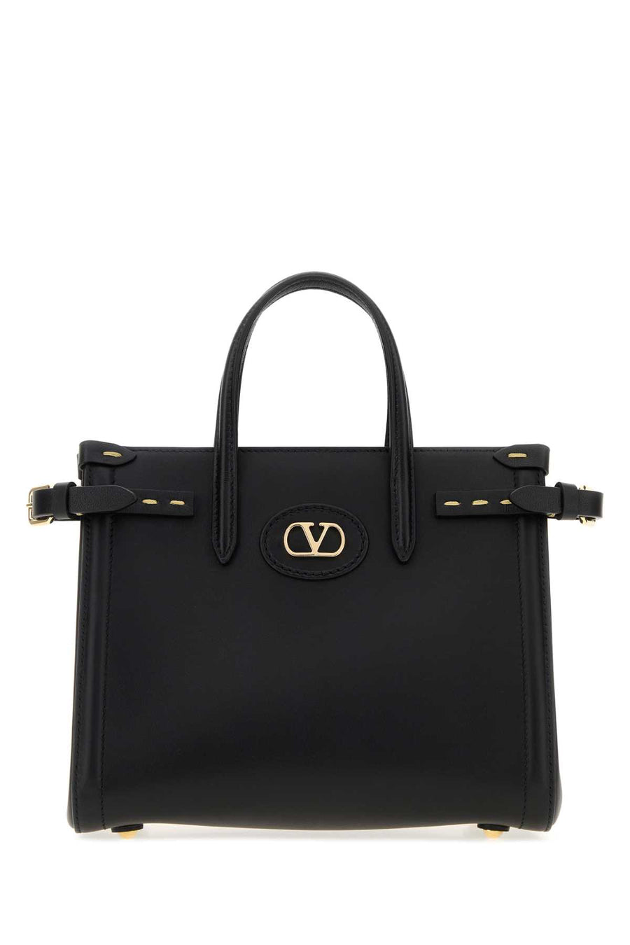 Valentino Garavani Exterior: 100% Leather top handle bag in black