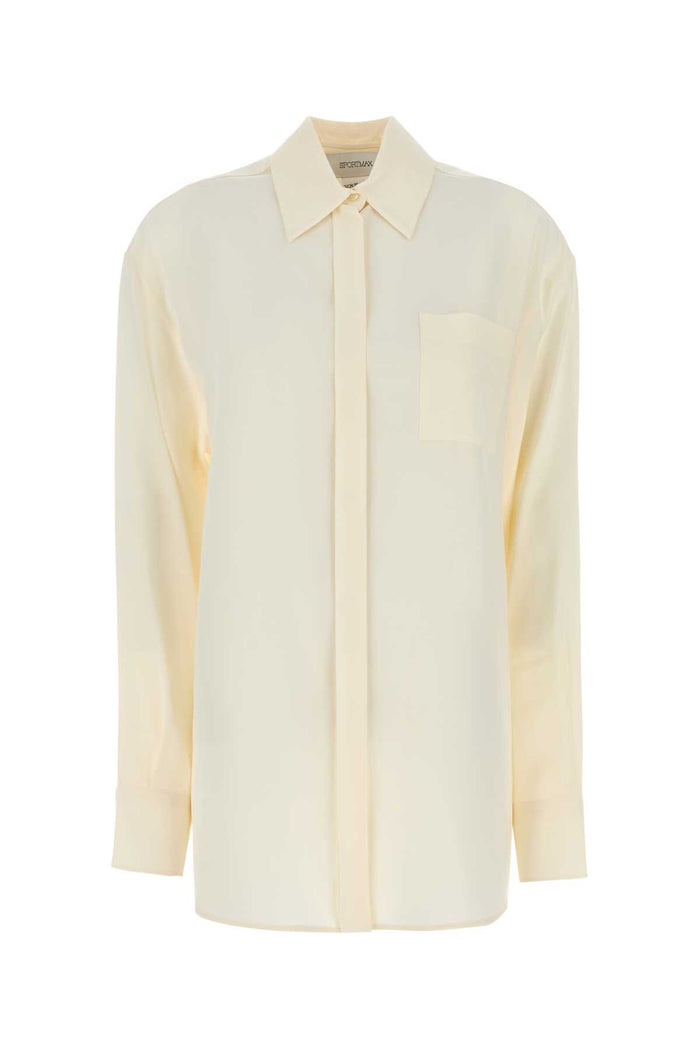 Ivory Silk Tonale Shirt Avorio Exterior: Camicie