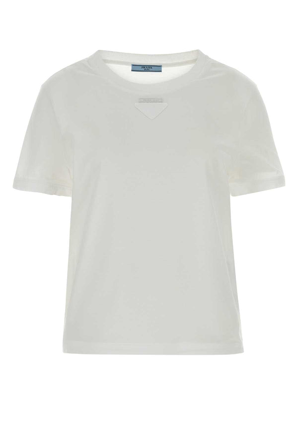 Prada Exterior: 100% Cotton t-shirt in white