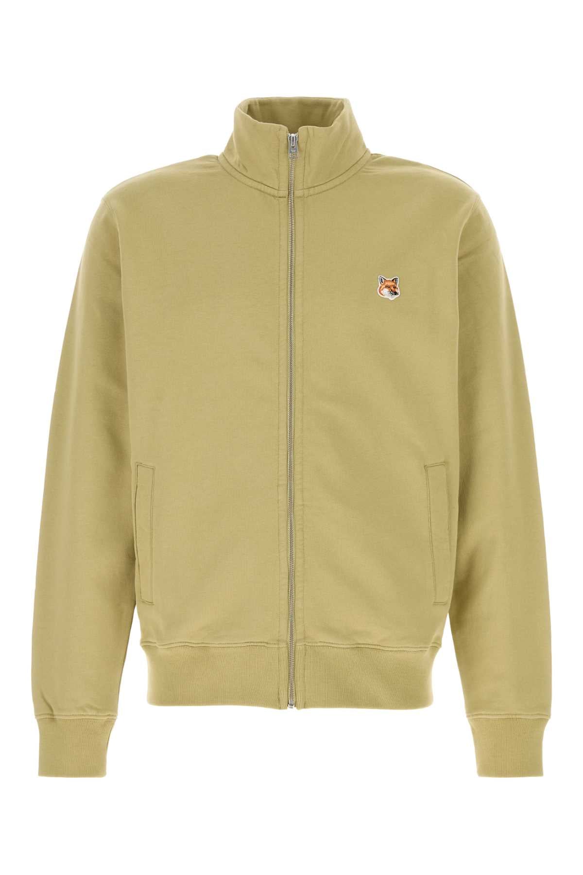 Sage Green Cotton Sweatshirt Canvas Exterior: Felpe