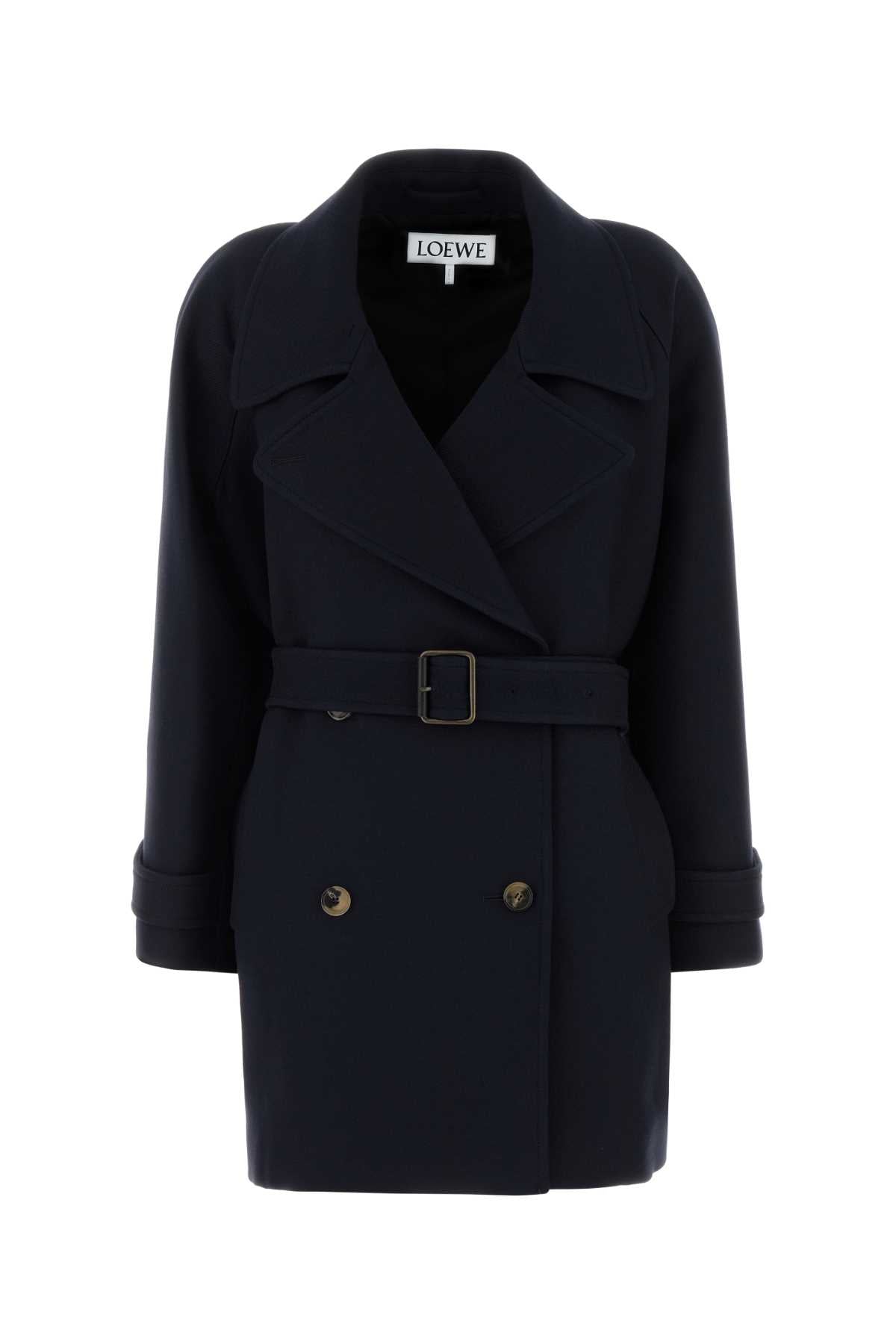 Navy Blue Wool Blend Coat Navyblue Cappotti