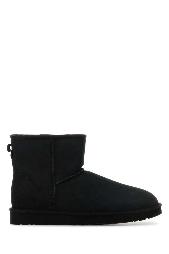 Black Suede Classic Mini Ii Ankle Boots Upper Material Twinface Stivali