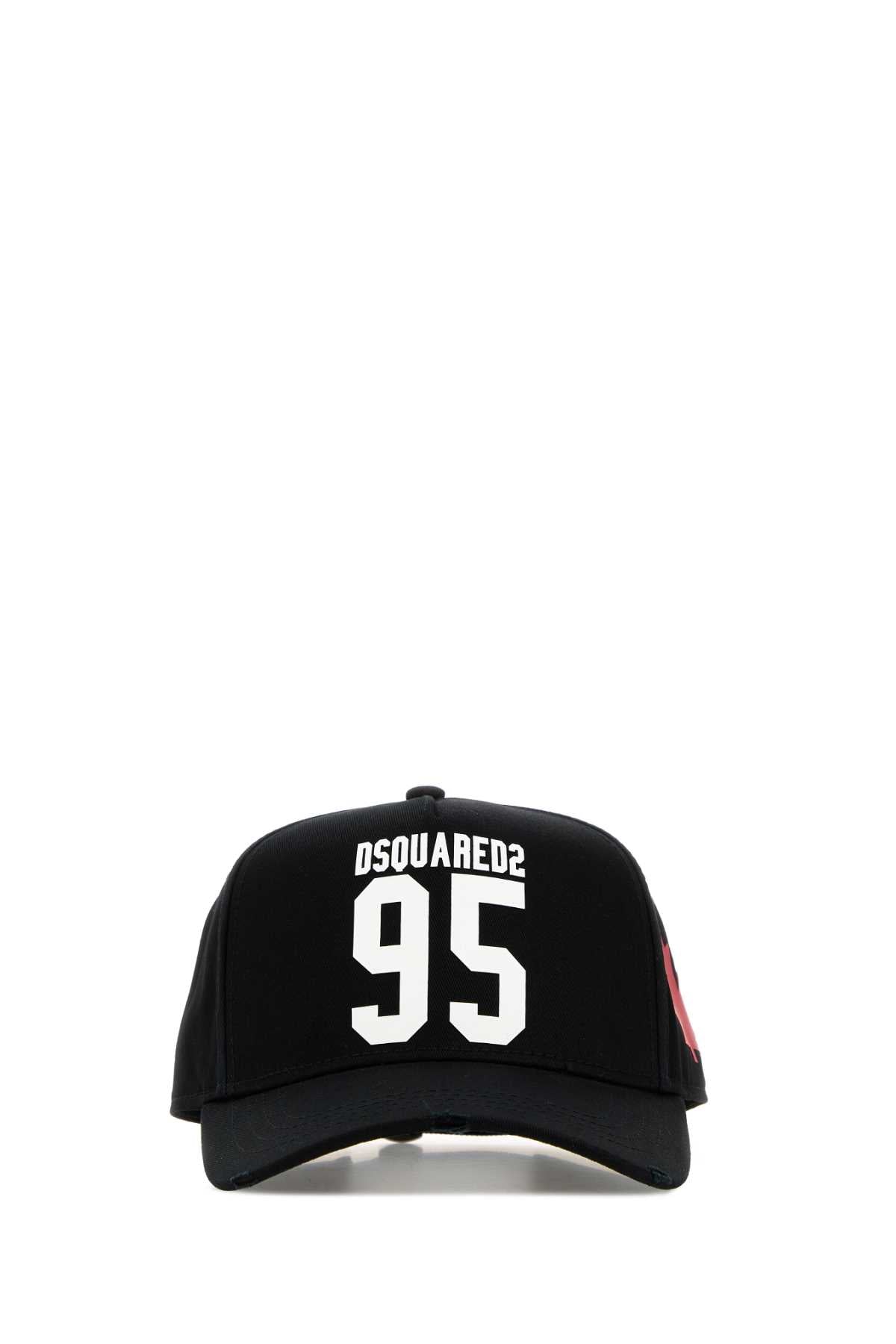 Black Cotton Baseball Cap 2124 Exterior: Cappelli