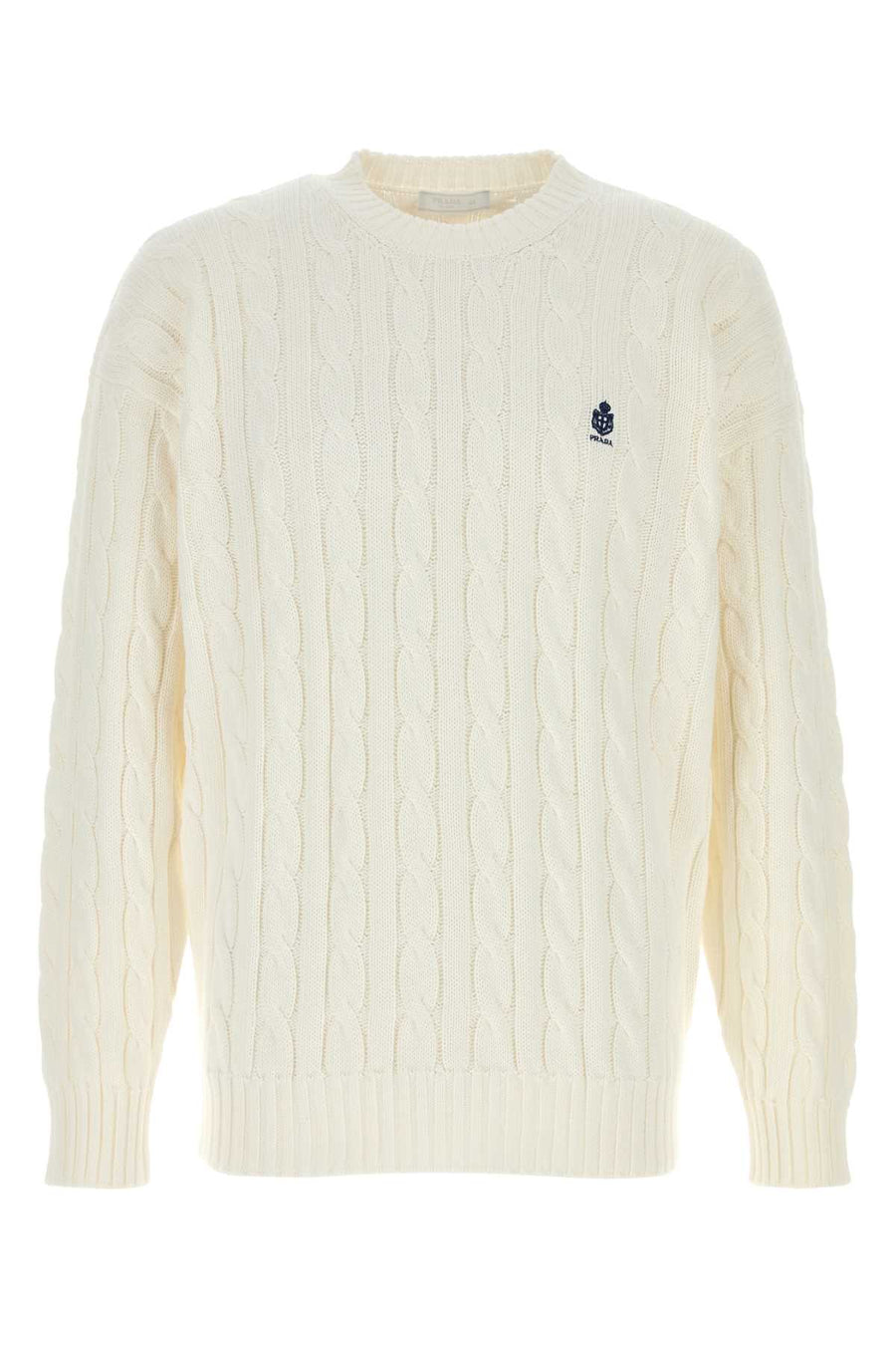 Prada 100% Cotton sweater in white