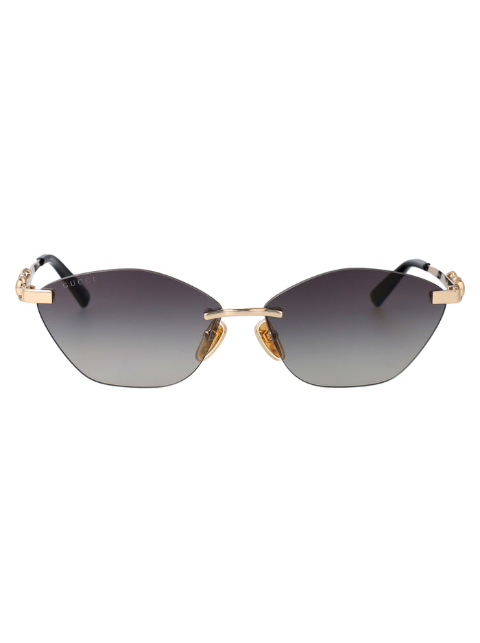 Gg2050s Gold-gold-grey Metal Sunglasses