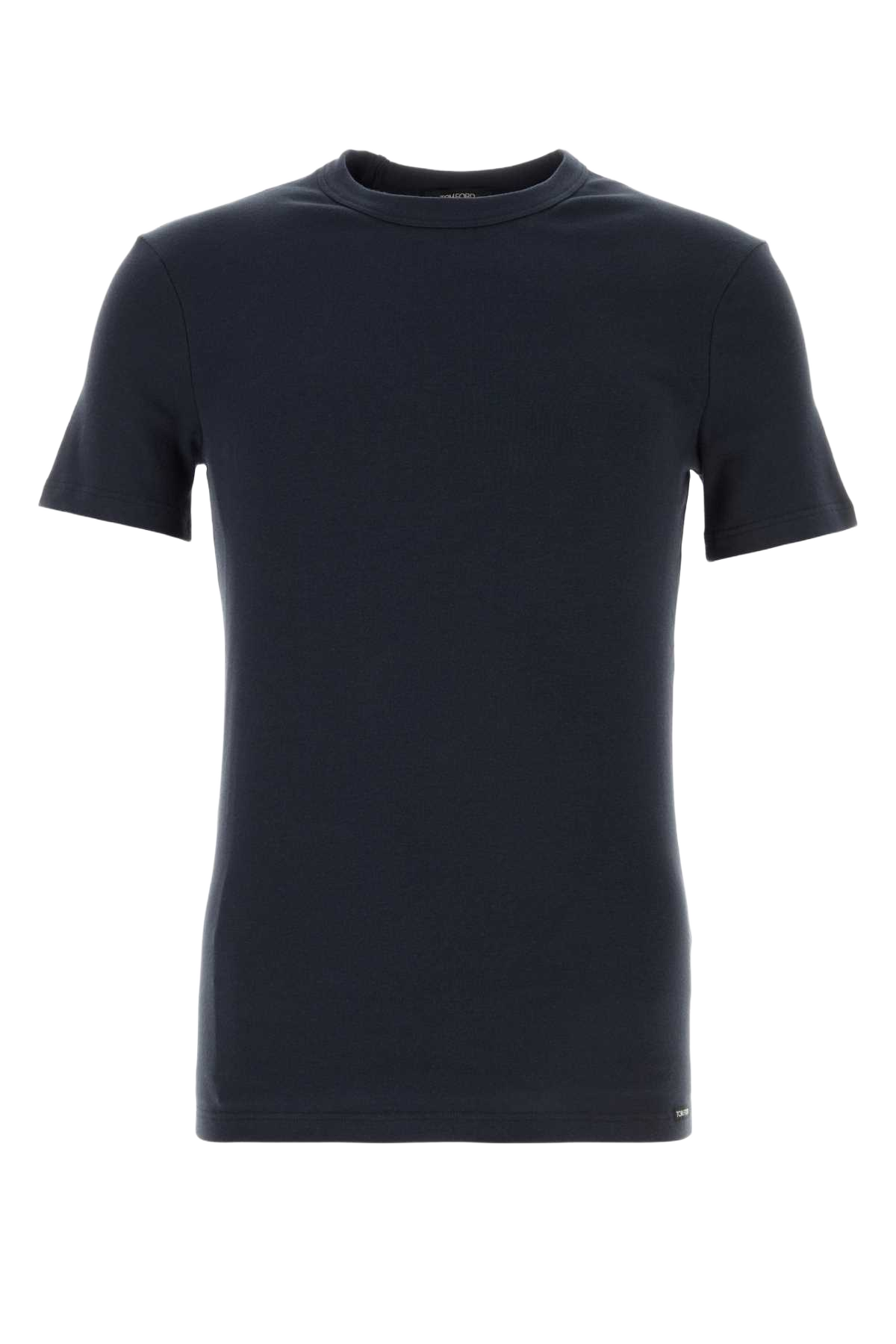Midnight Blue Stretch Cotton Blend T-Shirt Midnightblue Co Ea