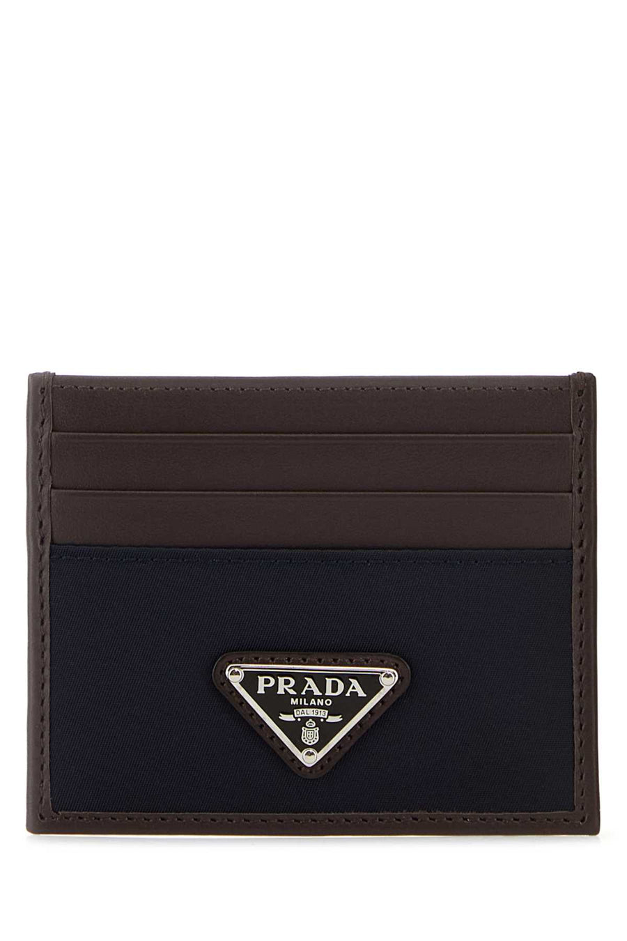 Prada Exterior: 100% Calf card case in brown