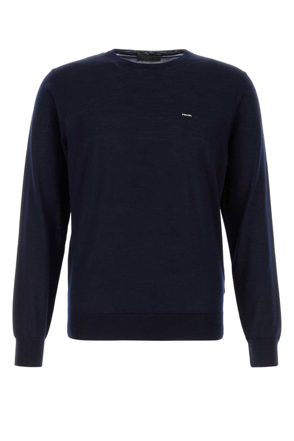 Prada 100% Virgin wool sweater in navy