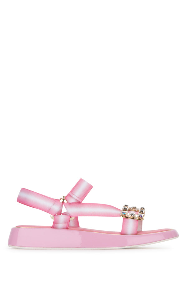 Roger Vivier Leather sandal in pink