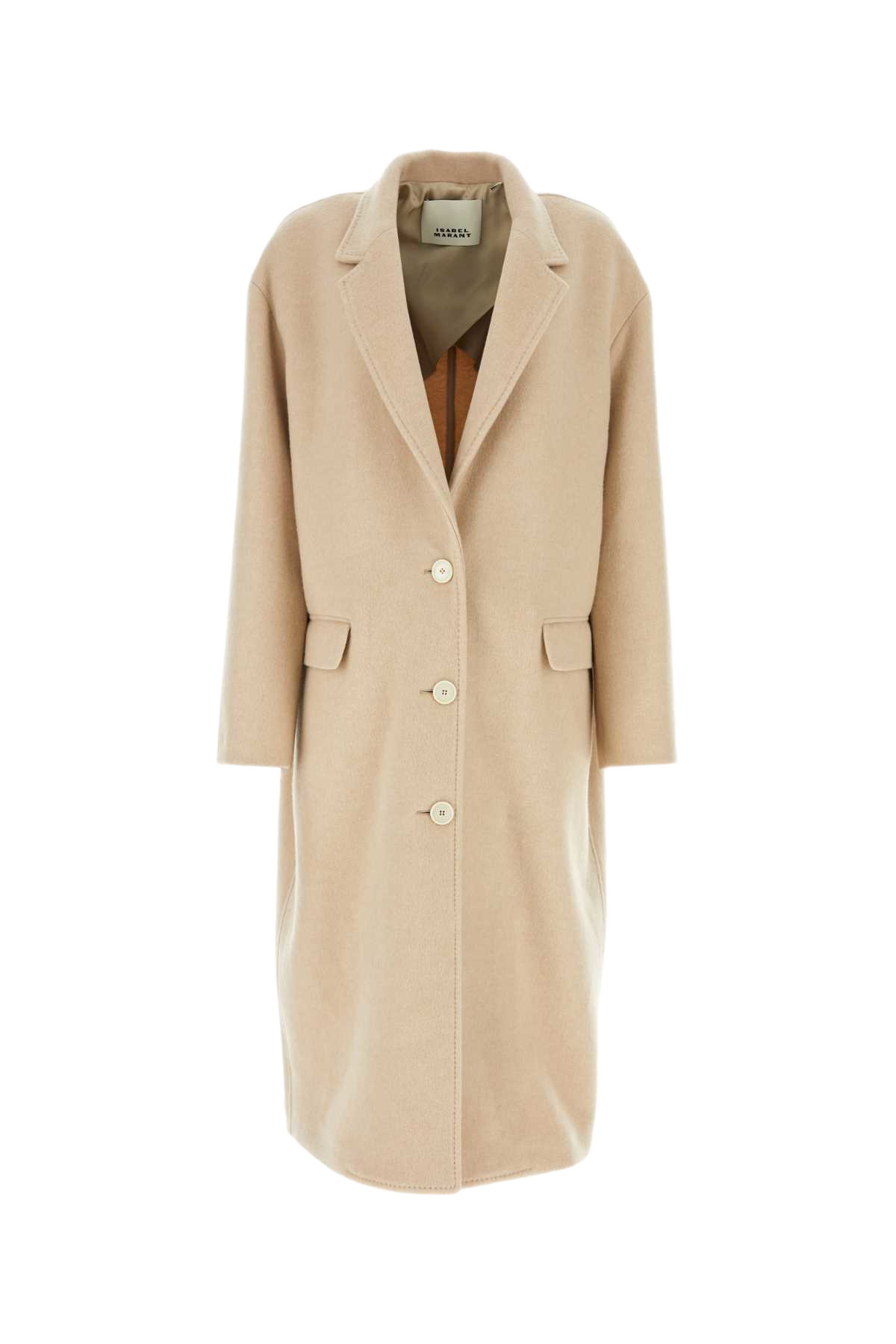 Sand Wool Blend Efezia Coat Beige Cappotti