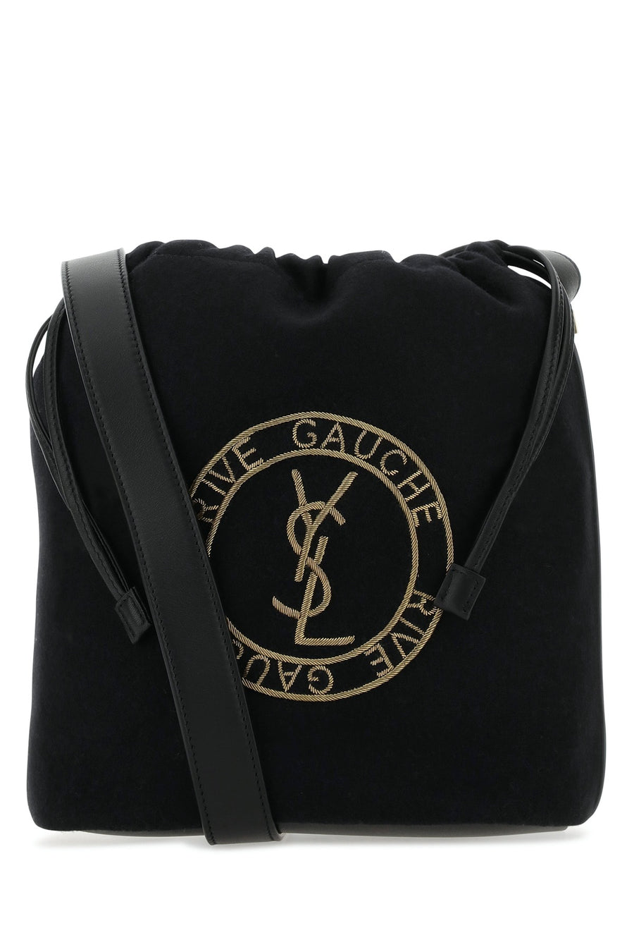 Saint Laurent 100% textile shoulder bag in black