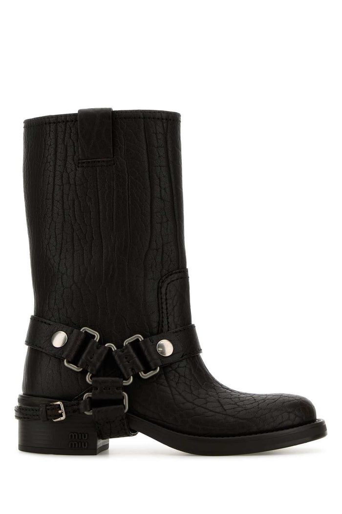 Dark Brown Leather Ankle Boots Palissandro Vitello Stivali